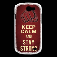 Coque Samsung Galaxy Express Keep Calm and Stay strong Rouge