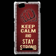 Coque Sony Xperia M Keep Calm and Stay strong Rouge