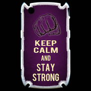 Coque Blackberry 8520 Keep Calm and Stay strong Violet