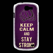 Coque Samsung Galaxy Express Keep Calm and Stay strong Violet