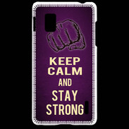 Coque LG Optimus G Keep Calm and Stay strong Violet