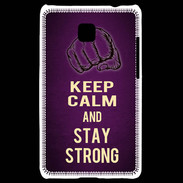 Coque LG Optimus L3 II Keep Calm and Stay strong Violet