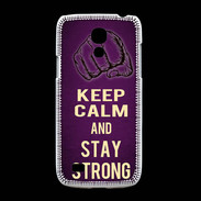 Coque Samsung Galaxy S4mini Keep Calm and Stay strong Violet