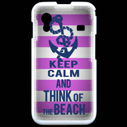 Coque Samsung ACE S5830 Keep Calm and Think Beach Rose