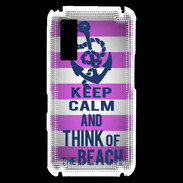 Coque Samsung Player One Keep Calm and Think Beach Rose