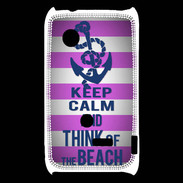 Coque Sony Xperia Typo Keep Calm and Think Beach Rose