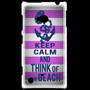 Coque Nokia Lumia 720 Keep Calm and Think Beach Rose