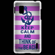 Coque LG Optimus G Keep Calm and Think Beach Rose