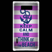 Coque LG Optimus L7 Keep Calm and Think Beach Rose