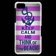 Coque Blackberry Z10 Keep Calm and Think Beach Rose