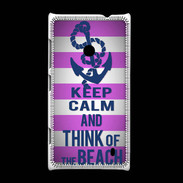 Coque Nokia Lumia 520 Keep Calm and Think Beach Rose