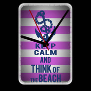 Grande pendule murale Keep Calm and Think Beach Rose
