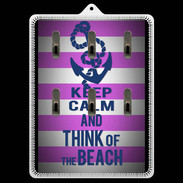 Porte clés Keep Calm and Think Beach Rose