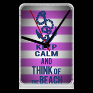 Pendule de bureau Keep Calm and Think Beach Rose