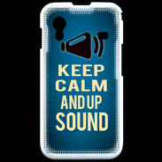 Coque Samsung ACE S5830 Keep Calm and Up Sound Bleu