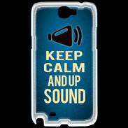 Coque Samsung Galaxy Note 2 Keep Calm and Up Sound Bleu