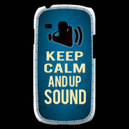 Coque Samsung Galaxy S3 Mini Keep Calm and Up Sound Bleu