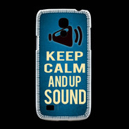 Coque Samsung Galaxy S4mini Keep Calm and Up Sound Bleu
