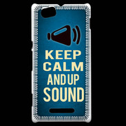 Coque Sony Xperia M Keep Calm and Up Sound Bleu