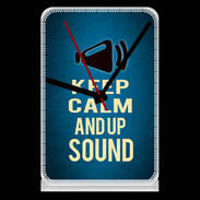 Pendule de bureau Keep Calm and Up Sound Bleu