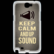 Coque Samsung Galaxy Note 2 Keep Calm and Up Sound Gris