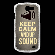 Coque Samsung Galaxy Express Keep Calm and Up Sound Gris