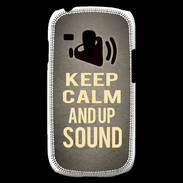 Coque Samsung Galaxy S3 Mini Keep Calm and Up Sound Gris