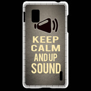 Coque LG Optimus G Keep Calm and Up Sound Gris