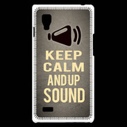 Coque LG Optimus L9 Keep Calm and Up Sound Gris