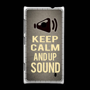Coque Nokia Lumia 520 Keep Calm and Up Sound Gris
