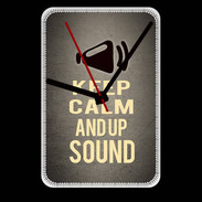 Grande pendule murale Keep Calm and Up Sound Gris