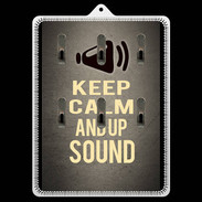 Porte clés Keep Calm and Up Sound Gris