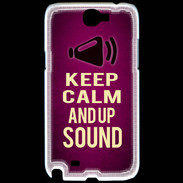 Coque Samsung Galaxy Note 2 Keep Calm and Up Sound Rose
