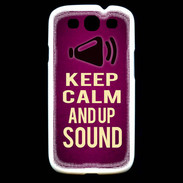Coque Samsung Galaxy S3 Keep Calm and Up Sound Rose