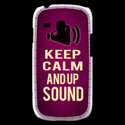 Coque Samsung Galaxy S3 Mini Keep Calm and Up Sound Rose