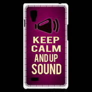 Coque LG Optimus L9 Keep Calm and Up Sound Rose