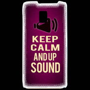 Coque LG P990 Keep Calm and Up Sound Rose