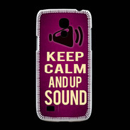 Coque Samsung Galaxy S4mini Keep Calm and Up Sound Rose