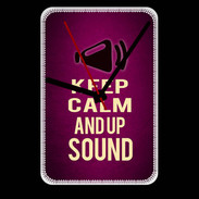 Grande pendule murale Keep Calm and Up Sound Rose