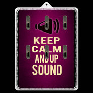 Porte clés Keep Calm and Up Sound Rose