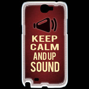 Coque Samsung Galaxy Note 2 Keep Calm and Up Sound Rouge