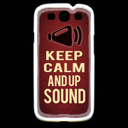 Coque Samsung Galaxy S3 Keep Calm and Up Sound Rouge