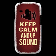 Coque Samsung Galaxy S3 Mini Keep Calm and Up Sound Rouge
