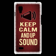 Coque LG Optimus L9 Keep Calm and Up Sound Rouge