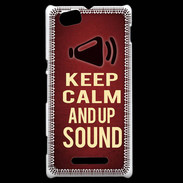 Coque Sony Xperia M Keep Calm and Up Sound Rouge