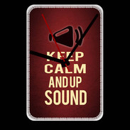 Grande pendule murale Keep Calm and Up Sound Rouge