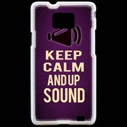 Coque Samsung Galaxy S2 Keep Calm and Up Sound Violet