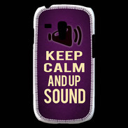 Coque Samsung Galaxy S3 Mini Keep Calm and Up Sound Violet