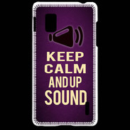 Coque LG Optimus G Keep Calm and Up Sound Violet