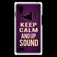 Coque LG Optimus L9 Keep Calm and Up Sound Violet